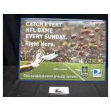 Metal football direct TV sign