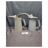 Galvanized oil can