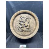 Lowenbrau barrel beer wall hanging
