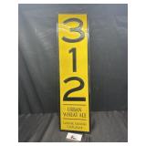 Metal 312 wheat ale sign