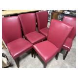 Red leather like chairs