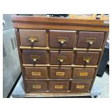 Vintage wooden card catalog