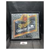 Miller Genuine Draft mirror sign