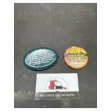 Audubon Centennial pin, John Deere coin holder
