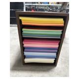 Paper organizer with miscellaneous colored paper