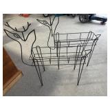 Metal reindeer planters