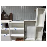 Various white organization cabinets
