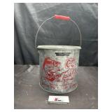 Galvanized minnow bucket
