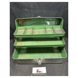 Vintage metal tackle box