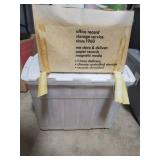 Tote of electrical supplies & tools