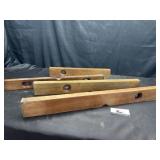 Vintage wooden levels