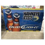 Metal Bud Light Hawkeye Radio sign