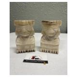Stoneware bookends