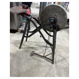 Antique pedal power grinding stone