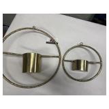 Metal golden colored  hanging planters