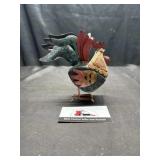 Metal rooster decor
