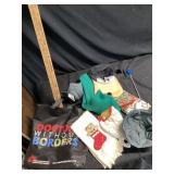 Towels and goofy hat, miscellaneous