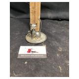 Silver plated cat decor