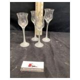 Party light frosted stem, votive, tealight holder