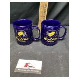 Hy-line advertising coffee cups