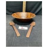Wooden salad bowl