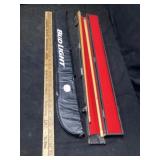 Bud Light pool Q holder with two pool que  tops