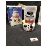 Ceramic snowman cookie jar