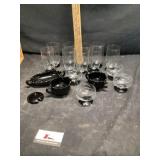 Mid-century modern glass set