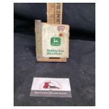 John Deere metal rain gauge