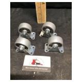 Metal caster wheels