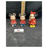 Nikki and Minnie mouse figurines plastic