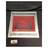Genuine Budweiser beer mirror 18 x 18