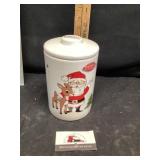 Rudolph, the rednosed reindeer cookie jar