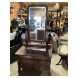 Rolling Oak dresser with mirror approximately 22