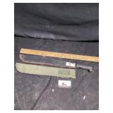 Machete with sheath