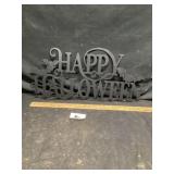 Metal happy Halloween sign