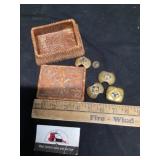 1946 bake light Cub Scout trinket box with four