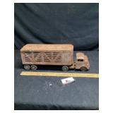 Structo pressed metal livestock delivery truck