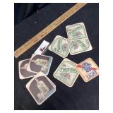 Alcohol advertising coasters