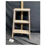 Wooden three step ladder