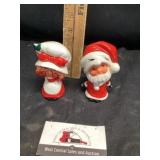 Mr. and Mrs. Santa Claus salt and pepper shakers
