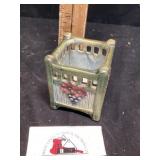 Weller planter with fence flowers and grapes