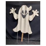 Metal ghost decor, approximately 40 inches tall