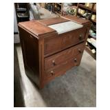 Eastlake dresser with marble insert a