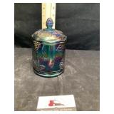 Carnival glass jar