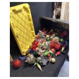 Tote of Christmas bulbs