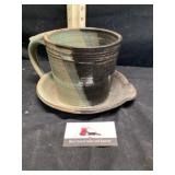 Stoneware crock flower pot