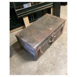 Metal trunk approximately 30 x 16 x 13 tall with
