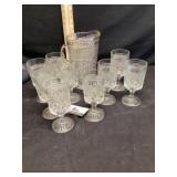 Water pitcher with glasses