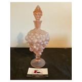 Pink satin grape decanter bottle